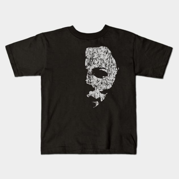 Halloween Face Vintage Kids T-Shirt by kamskir